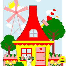 Cãozinho em Frente a Casa em Cartoon . Projekt z dziedziny Grafika wektorowa użytkownika Andreia Duarte Bilenkij - 06.11.2024