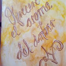 Mi proyecto del curso: Caligrafía con pinceles de agua para principiantes. Watercolor Painting, and Calligraph project by Heidy Ocampo Carranza - 11.03.2024