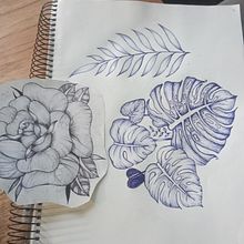 Mi proyecto del curso  Tatuaje botánico con puntillismo. Tattoo Design, Traditional illustration, and Botanical Illustration project by gusano_22 - 11.06.2024