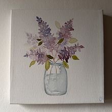 Purple flowers. Painting, Arts, Crafts, and Watercolor Painting project by Georgina Espinosa - 11.07.2024