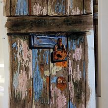 My project for course: Watercolour Texture Masterclass. Garage door near my house. . Fine Arts, Painting, and Watercolor Painting project by micheledashwood - 11.06.2024