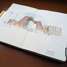 My project for course: Urban Sketching. Projekt z dziedziny  R, sunek, Trad, c, jna ilustracja,  R, sunek architektoniczn, Malowanie akwarelą, Sketchbook i Sketching użytkownika Timofei - 09.11.2024