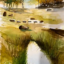 My project for course: Natural Landscapes in Watercolor. Fine Arts, Painting, and Watercolor Painting project by zhimakaman - 11.09.2024