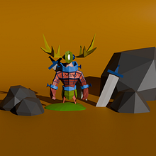 Il mio progetto del corso: Modellazione di personaggi low poly per videogiochi. Un progetto di Character design 3D, Videogiochi, 3D, Modellazione 3D e Progettazione di videogiochi di jimmy93a - 11.11.2024
