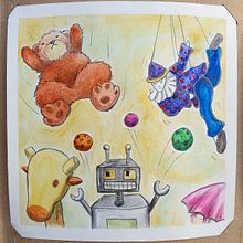 My FIRST project for course: Narrative Illustration: Tell a Story without Words. Un progetto di Illustrazione tradizionale, Narrativa, Stor, telling, Disegno, Disegno con matite colorate e Pittura ad acquerello di Ingrid Sarvik - 03.11.2024