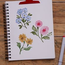 Mixed Media Flower Doodles