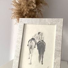 Dibujo Pareja a caballo. Design, Pencil Drawing, Drawing, Realistic Drawing, Artistic Drawing, Fine Arts, and Photograph project by Marta Sánchez - 11.12.2024