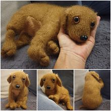 Mein Abschlussprojekt für den Kurs: Realistische Kuscheltiere: Stricke einen Welpen. DIY, Fiber Arts, Knitting, Textile Design, and Automotive Design project by k_leo - 11.14.2024