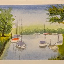 My project for course: Watercolor Techniques for Painting Seascapes. Watercolor Painting project by agiusg - 11.14.2024