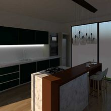 Mi bella cocina . Un progetto di Architettura d'interni, Interior design, Modellazione 3D e Progettazione 3D di Andrea Ortiz Chacón - 13.11.2024