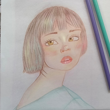 Mi proyecto del curso: Dibujo de retratos llamativos con lápices de colores. Projekt z dziedziny R, sowanie kredkami,  R, sunek, Portret i Sketchbook użytkownika fernandamanzo1 - 15.11.2024