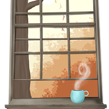 A quiet autumn morning by the window. Un progetto di Illustrazione digitale e Disegno digitale di Minna Beauchamp - 15.11.2024