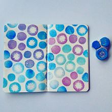 My project for course: Sketchbooking with Handmade Stamps. Traditional illustration, Pattern Design, Printing, Sketchbook, and Engraving project by hasselbrooklyn - 11.15.2024