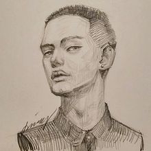 My project for course: Graphite Line Drawing for Portrait Sketchbooking. Drawing, Portrait Drawing, Sketchbook, and Sketching project by J Kang - 11.17.2024