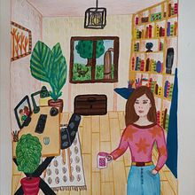 Mon projet du cours : Carnet de croquis pour explorer votre style de dessin. Un progetto di Illustrazione tradizionale, Bozzetti, Creatività, Disegno, Pittura ad acquerello, Sketchbook e Pittura gouache di muriel_dellinger - 17.11.2024