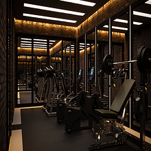 GYM. 3D Modeling, 3D Design, Architecture, Interior Architecture, and ArchVIZ project by Alexandre Seabra - 11.18.2024