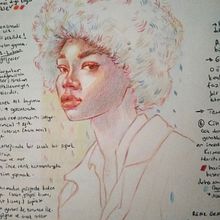 My project for course: Vibrant Portrait Drawing with Colored Pencils. Colored Pencil Drawing, Drawing, Portrait Drawing, and Sketchbook project by miraypazarci6 - 11.17.2024
