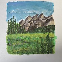 Mi proyecto del curso: Pintura de paisajes con gouache para principiantes. Gouache Painting, Painting, Fine Arts, and Naturalistic Illustration project by Loreeee - 11.18.2024