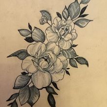 Mi proyecto del curso: Tatuaje botánico con puntillismo. Un progetto di Design di tatuaggi, Illustrazione tradizionale e Illustrazione botanica di Balearink Sense - 20.11.2024