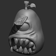 Modeling a pear. 3D, and Character Design project by Nhị Lý - 11.19.2024