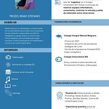 Presentación de CV. 3D, Game Design, 3D Modeling, Video Games, 3D Design, and Game Design project by Stefano Trozzi - 11.21.2024