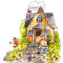 My project for course: Watercolor Illustration: Tell Fantasy Stories. Un projet de Illustration jeunesse, Illustration traditionnelle, Peinture , et Aquarelle de Camila Picheco - 21.11.2024