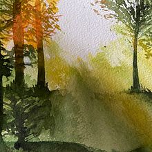 My project for course: Dreamy Watercolor Landscapes: Paint with Light. Un proyecto de Pintura y Pintura a la acuarela de wendy.padley - 23.11.2024