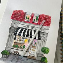 My project for course: Watercolor Urban Illustration: Portray your City. Architectural Illustration, Drawing, Painting, and Watercolor Painting project by lena_novitz - 11.24.2024