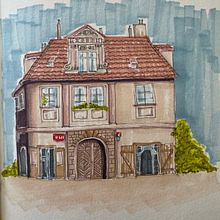 My project for course: Expressive Architectural Sketching with Colored Markers. Architectural Illustration, Drawing, Ink Illustration, Sketchbook, and Sketching project by balbolka - 11.25.2024