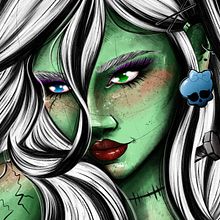 Frankie Stein re-imagined. Digital Illustration, and Character Design project by Bettina Rudolf - 11.26.2024