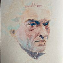 My project for course: Vibrant Portrait Drawing with Colored Pencils. Colored Pencil Drawing, Drawing, Portrait Drawing, and Sketchbook project by cat_conan - 11.27.2024