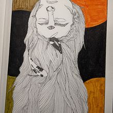 Hombre de agua y fuego. Drawing project by brendaspnza - 11.27.2024