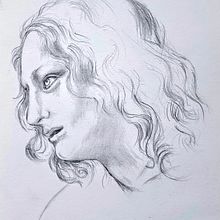 Exercise: Copy of Leonardo’s St. Philip the Apostle: Graphite. Drawing, Portrait Drawing, and Fine Arts project by Cynthia Willett - 11.27.2024