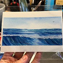 Incoming wave. Un proyecto de Pintura a la acuarela y Pintura de Hansheng Lee - 31.10.2024