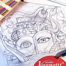 Calendario Studio Vagnetti 2025. Traditional illustration, Packaging, and Motion Graphics project by Paolo Vagnetti - 11.28.2024