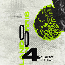 Cartel Propuesta - Lando Norris. Projekt z dziedziny Design, Projektowanie c, frowe, Grafika ed, torska i Projektowanie graficzne użytkownika Melissa O. Chang - 19.11.2024