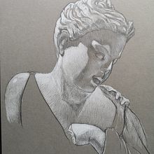 Scultura, Museo Montemartini di Roma.. Drawing, Portrait Drawing, Sketchbook, Sketching, and Fine Arts project by Mauro Raponi - 11.29.2024