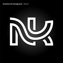 creation of monograms Result. Projekt z dziedziny Br, ing i ident, fikacja wizualna, Projektowanie graficzne, Projektowanie logot i pów użytkownika Niek Kootstra - 29.11.2024