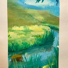 Landscape in Gouache. Projekt z dziedziny Malowanie gwaszami,  Malarstwo,  Sztuki piękne, Ilustracja naturalist i czna użytkownika kaikanhai - 29.11.2024