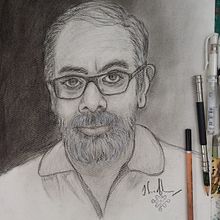 SELF PORTRAIT. Projekt z dziedziny R i sunek ołówkiem użytkownika SRIDHARAN JAGADEESAN - 30.11.2024