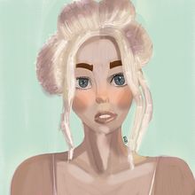 Retrato femenino con luz natural . Un projet de Conception de personnages et Illustration numérique de Romina Suarez - 30.11.2024