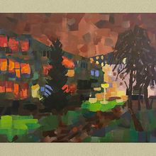 Neigbourhood. Acr, lic Painting, Fine Arts, and Painting project by bushovnikov - 11.30.2024