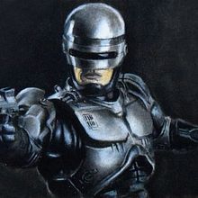 Robocop done with charcoal. Un proyecto de Ilustración tradicional y Dibujo de grzegorzplumbaum - 01.12.2024