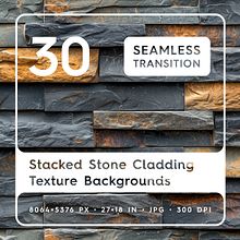 Stacked Stone Cladding Texture Backgrounds. Un progetto di Graphic design, Artigianato, Belle arti, Fotografia, Design, Interior design, Modellazione 3D, Design digitale e 3D di Alexander Nedviga - 03.12.2024