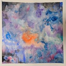 Galaxy. Un proyecto de Bellas Artes, Pintura, Ilustración tradicional y Pintura a la acuarela de Ivana Eraković - 05.12.2024