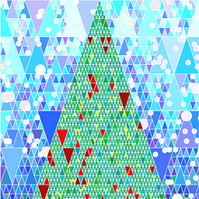  Christmas card with Py5. Motion Graphics, Multimedia, and Digital Design project by Gosse Adema - 12.05.2024