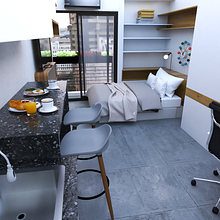 Proyecto Edificio de apartamentos. Architecture, and 3D project by Alexander Mendoza - 12.01.2024