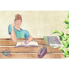 Una mañana cualquiera. Sketching, Creativit, Drawing, Traditional illustration, Watercolor Painting, Gouache Painting, and Sketchbook project by Clara - 12.08.2024