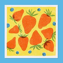 Food Illustration: Summer Fruits 🍓 Ein Projekt aus dem Bereich Digitale Illustration, Grafikdesign, Design, Digitale Zeichnung, Digitales Design, Musterdesign und Digitale Malerei von Amparo Zeballos - 09.12.2024