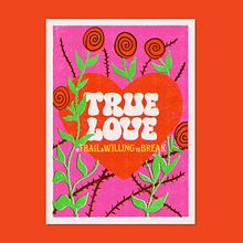 Music-inspired Poster Design: True Love Ein Projekt aus dem Bereich Plakatdesign, Lettering, H, Lettering, Digitales Lettering, T, pografie, Digitale Illustration, Grafikdesign, Design und Digitales Design von Amparo Zeballos - 09.12.2024